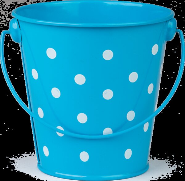 TCR20823 Aqua Polka Dots Bucket Image