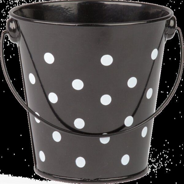 TCR20825 Black Polka Dots Bucket Image