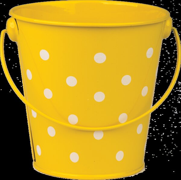 TCR20828 Yellow Polka Dots Bucket Image