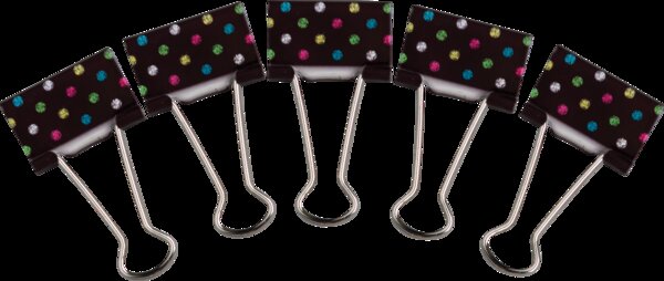 TCR20858 Chalkboard Brights Medium Binder Clips Image