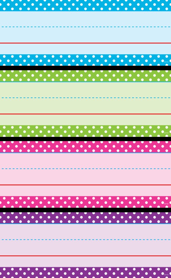 TCR20867 Bright Colors Polka Dots Word Strips Image