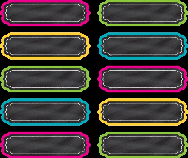 TCR20871 Chalkboard Brights Labels Image