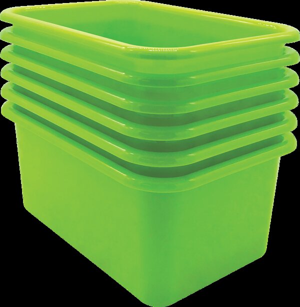 TCR2088574 Lime Small Plastic Storage Bin 6 Pack Image