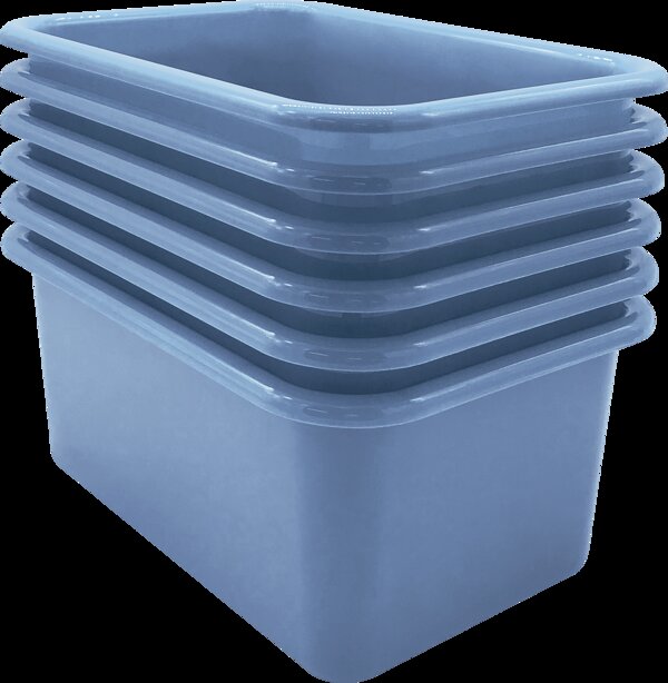 TCR2088583 Slate Blue Small Plastic Storage Bin 6 Pack Image