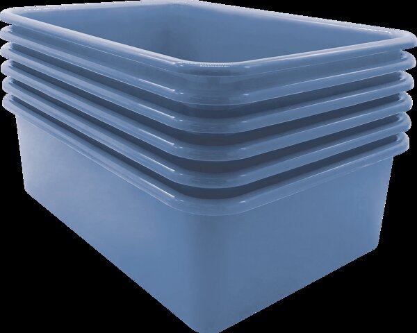 TCR2088601 Slate Blue Large Storage Bin 6 Pack Image