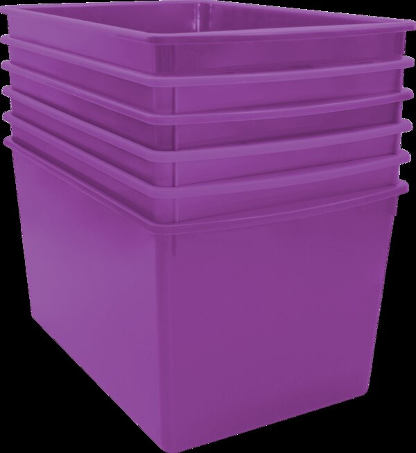 TCR2088608 Purple Plastic Multi-Purpose Bin 6 Pack Image