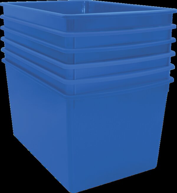 TCR2088612 Blue Plastic Multi-Purpose Bin 6 pack Image