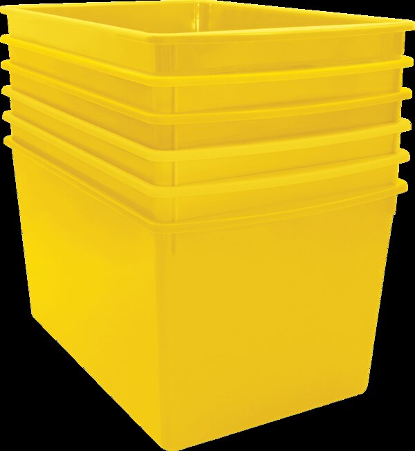 TCR2088613 Yellow Plastic Multi-Purpose Bin 6 Pack Image