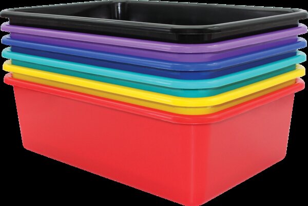 TCR2088645 Bold Colors Large Plastic Storage Bins Set of 6 Image