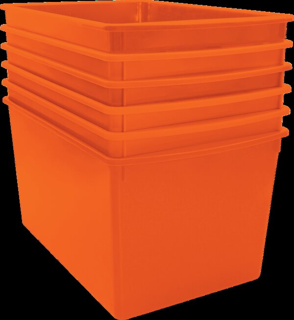 TCR2088661 Orange Plastic Multi-Purpose Bin 6-pack Image