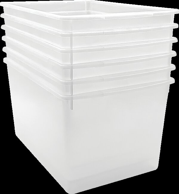 TCR2088671 Clear Plastic Multi-Purpose Bin 6 Pack Image