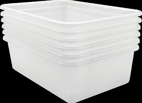 TCR2088676 Clear Large Plastic Storage bin 6 Pack Image