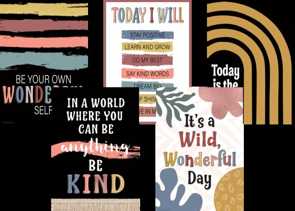 TCR2088704 Wonderfully Wild Positive Poster Set (5) Image