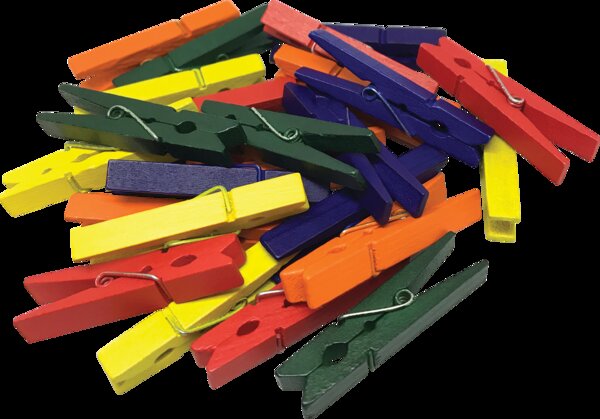 TCR20931 STEM Basics: Medium Multicolor Clothespins - 50 Count Image