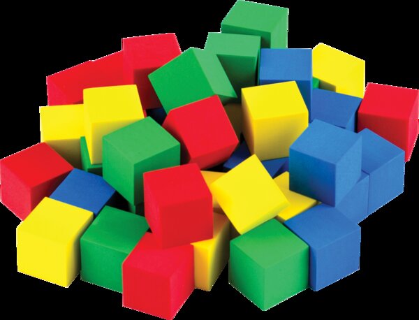 TCR20938 STEM Basics: Multicolor 3/4" Foam Cubes - 40 Count Image