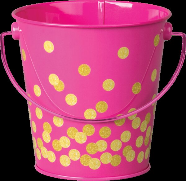 TCR20974 Pink Confetti Bucket Image