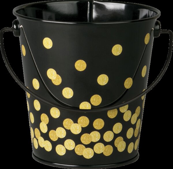 TCR20975 Black Confetti Bucket Image