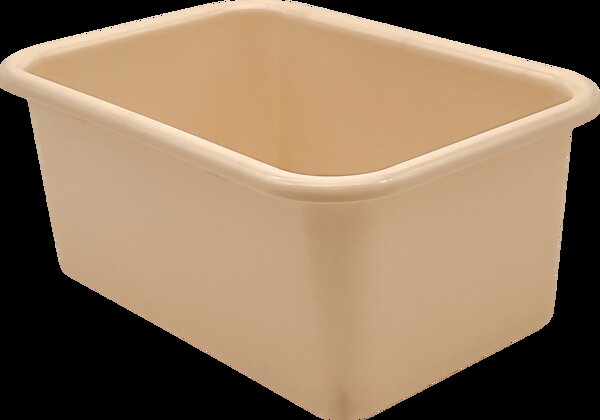 TCR20982 Light Brown Small Plastic Storage Bin Image