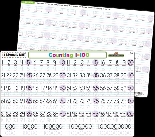 TCR21021 Counting 1-100 Learning Mat Image