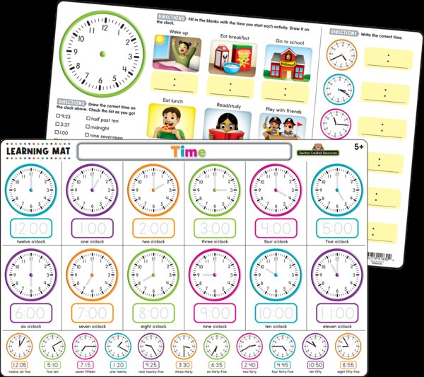 TCR21023 Time Learning Mat Image