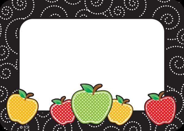 TCR2143 Dotty Apples Name Tags/Labels Image