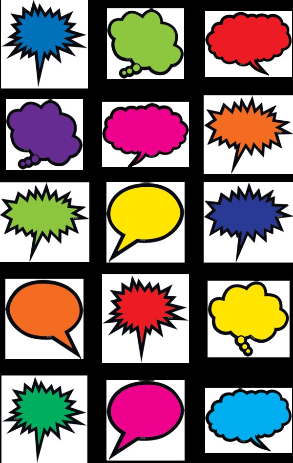 TCR2144 Colorful Speech/Thought Bubbles Mini Accents Image