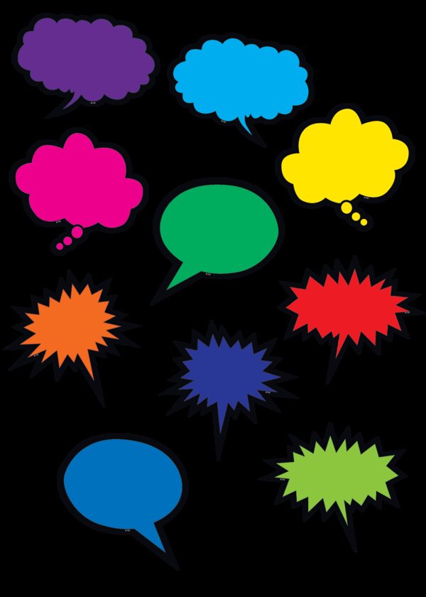 TCR2145 Colorful Speech/Thought Bubbles Accents Image