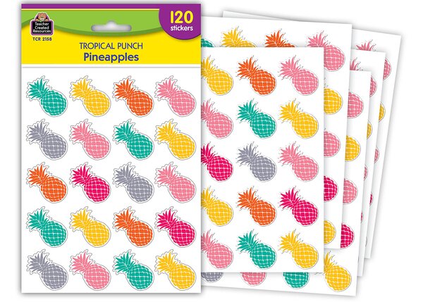 TCR2158 Tropical Punch Pineapples Stickers Image