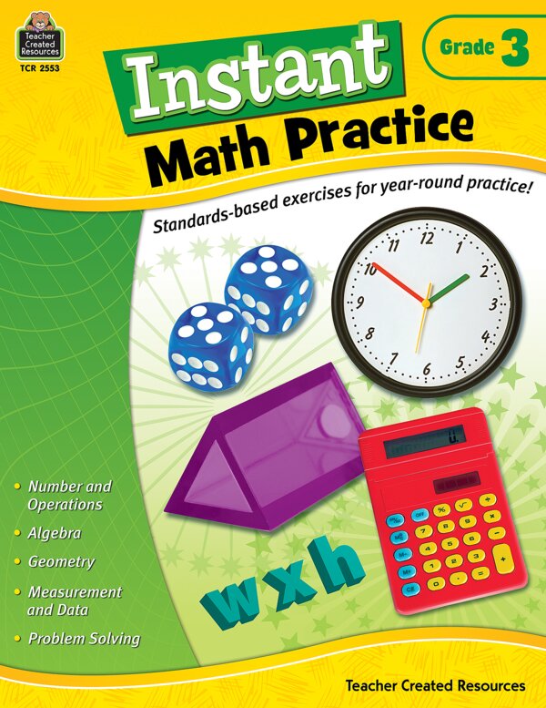 TCR2553 Instant Math Practice Grade 3 Image