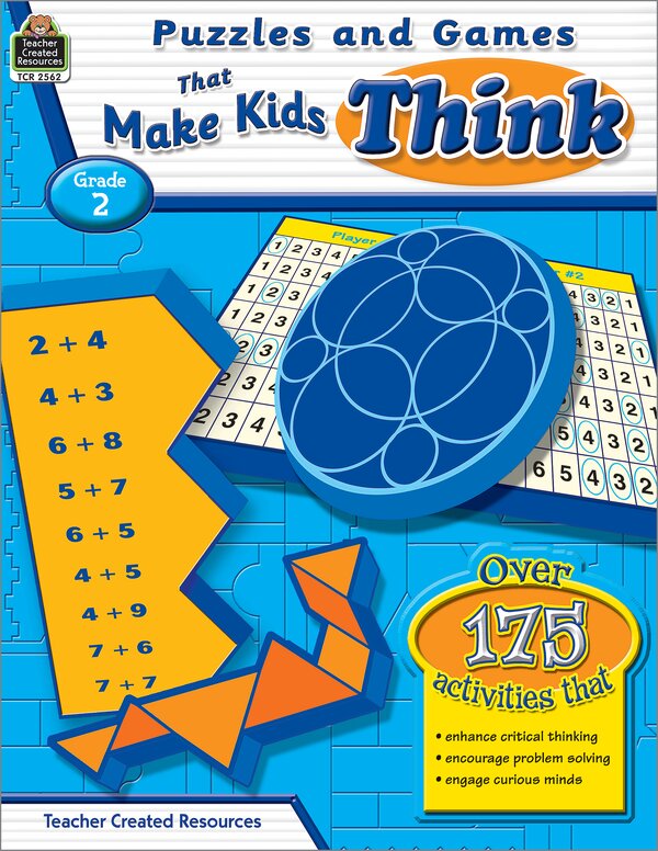 TCR2562 Puzzles and Games that Make Kids Think Grade 2 Image