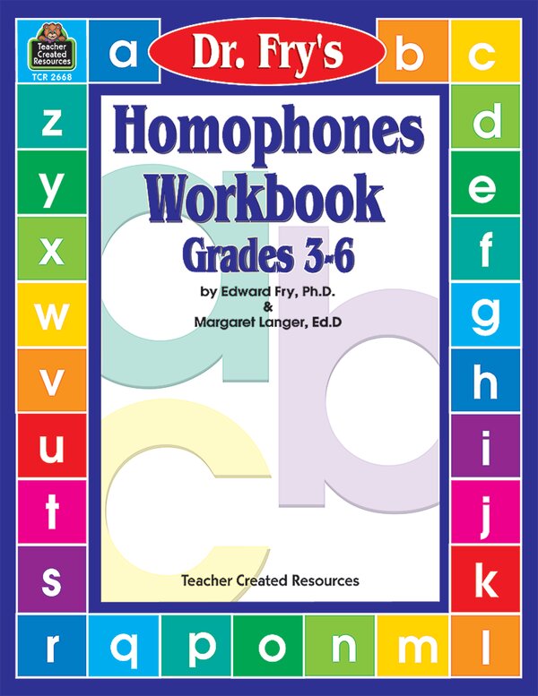 TCR2668 Homophones Workbook by Dr. Fry Image