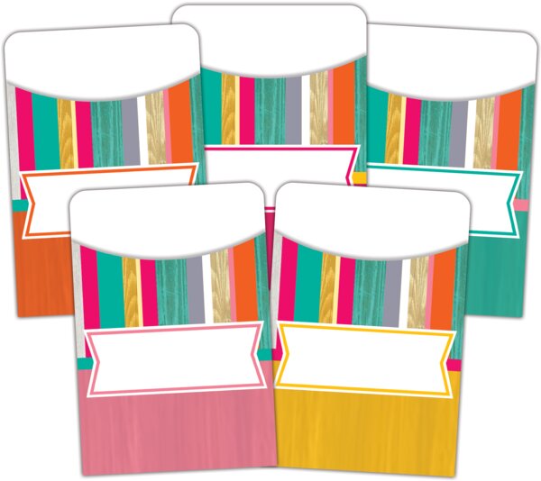 TCR2672 Tropical Punch Library Pockets - Multi-Pack Image