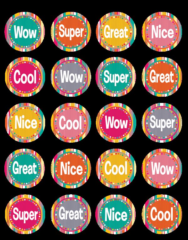 TCR2673 Tropical Punch Stickers Image