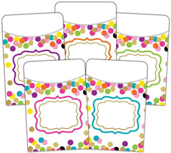 TCR2736 Confetti Library Pockets - Multi-Pack Image