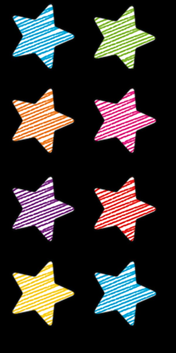 TCR3073 Scribble Stars Mini Stickers Image