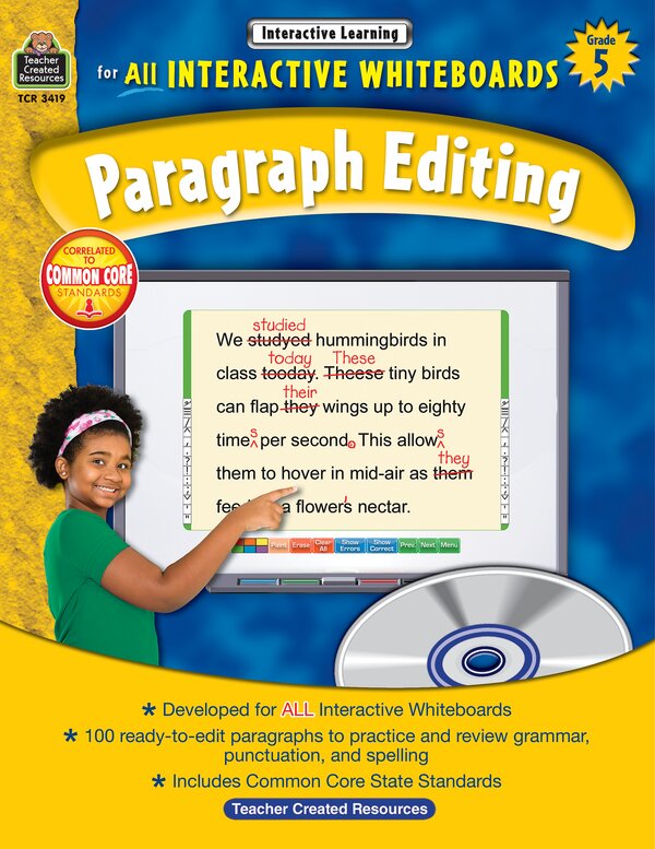 TCR3419 Interactive Learning: Paragraph Editing Grade 5 Image