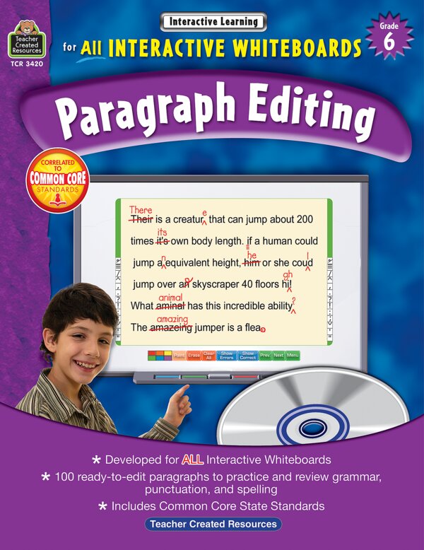 TCR3420 Interactive Learning: Paragraph Editing Grade 6 Image