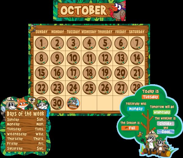 TCR3458 Ranger Rick Calendar Bulletin Board Image