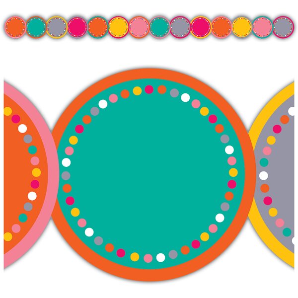 TCR3499 Tropical Punch Circles Die-Cut Border Trim Image