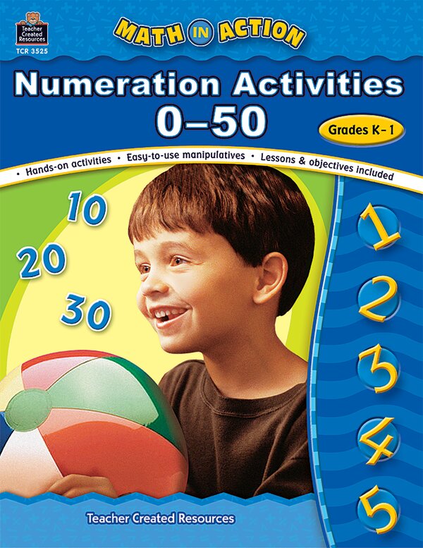 TCR3525 Math In Action: Numeration Activities 0-50 Image