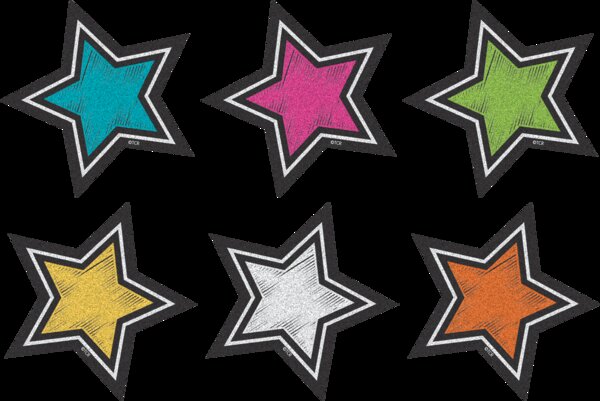 TCR3554 Chalkboard Brights Stars Mini Accents Image