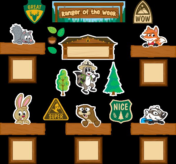 TCR3560 Ranger Rick Ranger of the Week Mini Bulletin Board Display Image