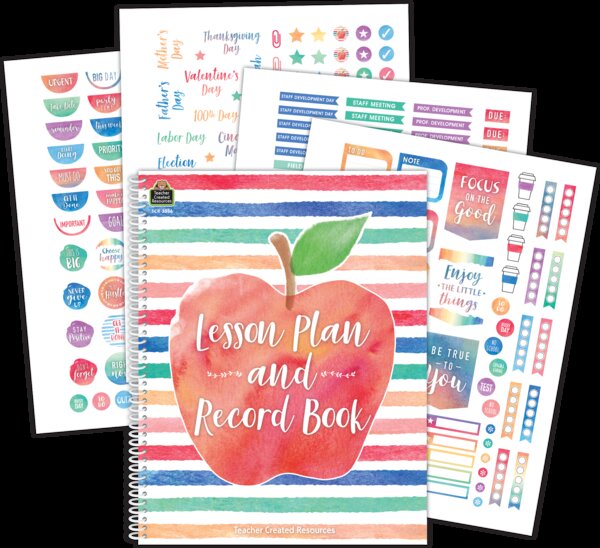 TCR3586 Watercolor Lesson Plan and Record Book Image