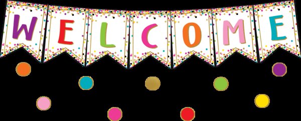 TCR3608 Confetti Pennants Welcome Bulletin Board Display Image