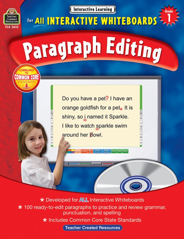 TCR3610 Interactive Learning: Paragraph Editing Grade 1 Image