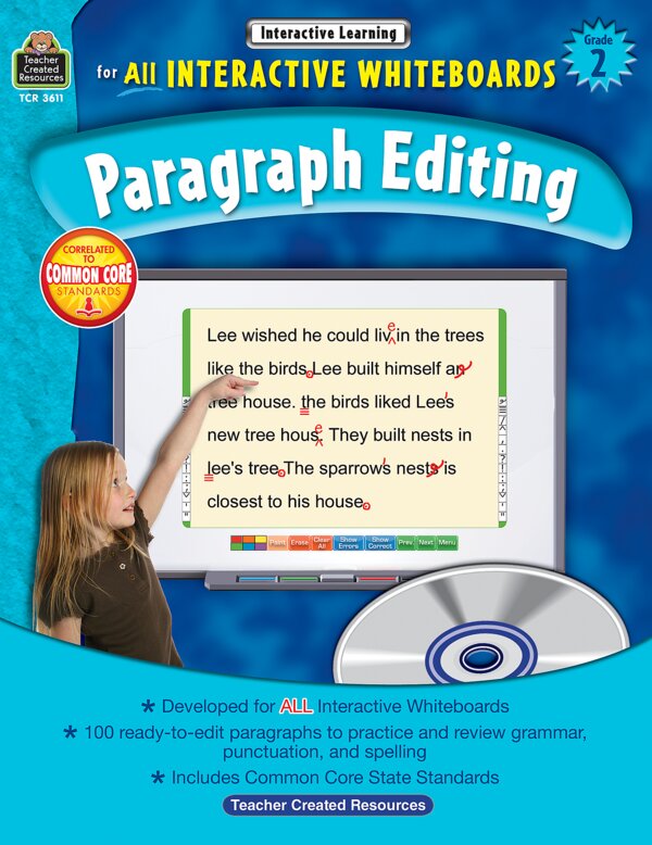 TCR3611 Interactive Learning: Paragraph Editing Grade 2 Image