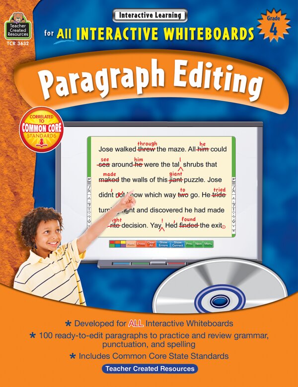 TCR3632 Interactive Learning: Paragraph Editing Grade 4 Image