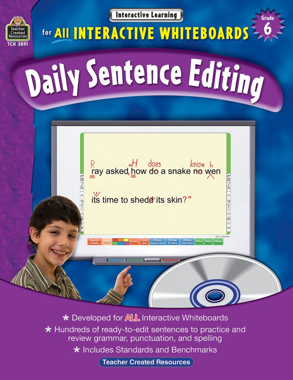 TCR3891 Interactive Learning: Daily Sentence Editing Grade 6 Image