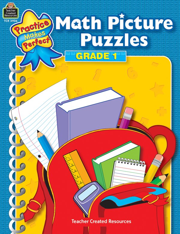 TCR3906 Math Picture Puzzles Grade 1 Image