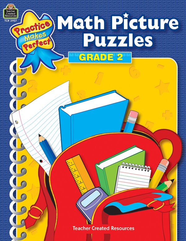 TCR3907 Math Picture Puzzles Grade 2 Image